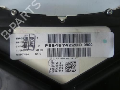 Instrument cluster PEUGEOT 307 (3A/C) 1.6 16V | BP31397106C47