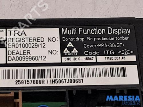 Display RENAULT ZOE Hatchback Van (BFM_) Electric (BFME) | BP31499871C48