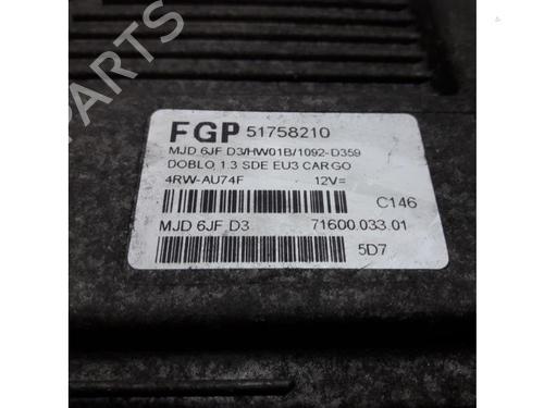 Engine control unit (ECU) FIAT DOBLO Box Body/MPV (223_) 1.3 JTD 16V | BP31523729M57 - Image 2