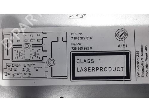 Radio FIAT PANDA (169_) 1.2 (169.AXB11, 169.AXB1A) | BP31401946E6