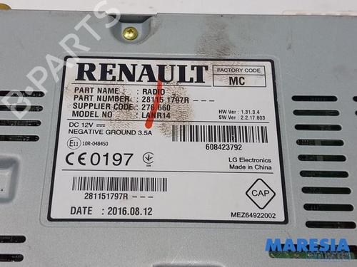 Radio RENAULT MEGANE IV Grandtour (K9A/M/N_) 1.5 dCi 110 | BP31501857E6