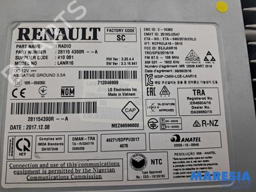 Radio RENAULT KADJAR (HA_, HL_) 1.2 TCe 130 (HLMR) | BP39690212E6 - Image 5