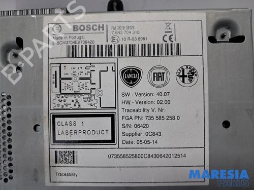 Radio FIAT 500 (312_) 1.2 (312AXA1A) | BP31816665E6