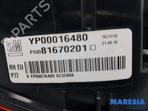 Right taillight OPEL GRANDLAND / GRANDLAND X (A18, P1UO) 1.2 (75) | BP31439106C35