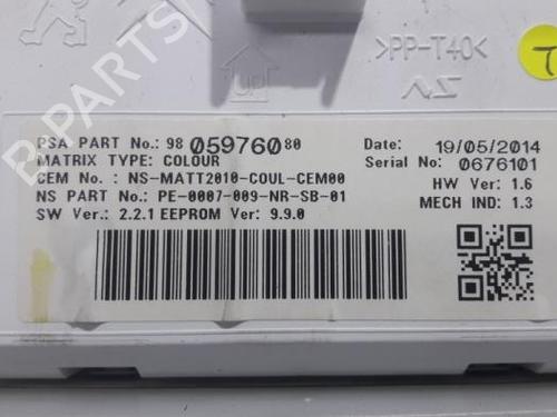 Instrument cluster PEUGEOT 2008 I (CU_) 1.2 VTi | BP31451759C47