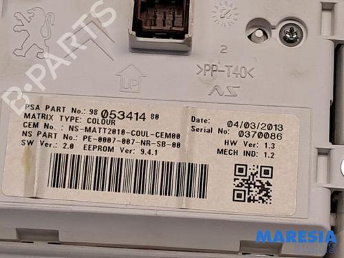 Instrument cluster PEUGEOT 2008 I (CU_) 1.6 VTi | BP31414910C47 