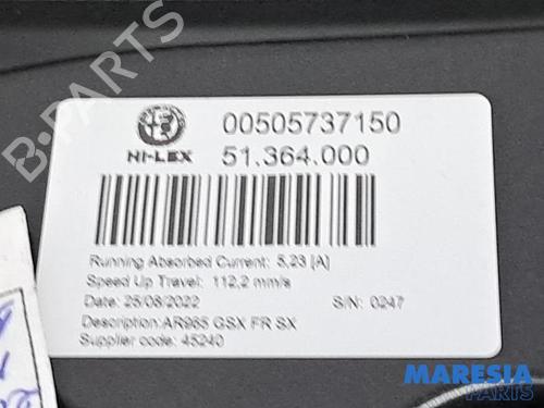 Front left window mechanism ALFA ROMEO TONALE (965_) 1.5 Mild Hybrid | BP39932464C22 - Image 2