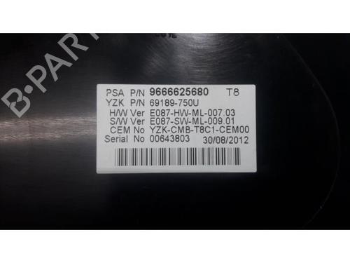 Instrument cluster PEUGEOT 3008 I MPV (0U_) 1.6 HDi | BP31401948C47 