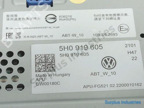 Radio VW MULTIVAN T7 (STM, STN) 1.4 eHybrid | BP35972793E6 - Image 5