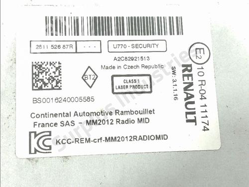 Radio RENAULT KANGOO Express (FW0/1_) 1.5 dCi 110 (FW06, FW12) | BP38794265E6 - Image 4