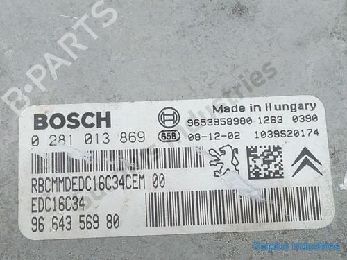 Engine control unit (ECU) CITROËN JUMPY II Van 1.6 HDi 90 16V | BP31954053M57