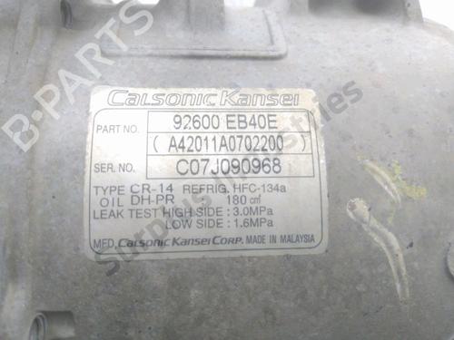 AC compressor NISSAN NAVARA NP300 (D40)  | BP31954247M34  - Image 7