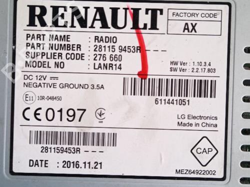 Radio RENAULT MEGANE IV Hatchback (B9A/M/N_) 1.5 Blue dCi 115 (B9A6) | BP38700249E6 - Image 2