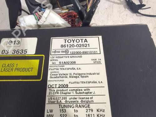 Radio TOYOTA AURIS (_E15_) 1.33 Dual-VVTi (NRE150_, NRE150R) | BP31564459E6