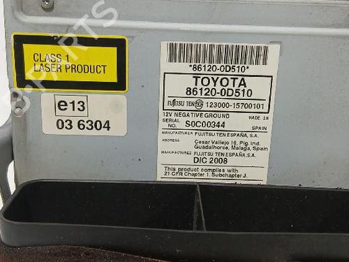 Radio TOYOTA YARIS (_P9_) 1.33 VVT-i (NSP90_, NSP90R) | BP32466204E6 