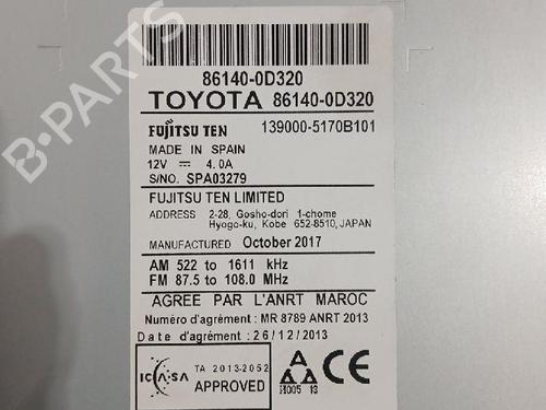 Radio TOYOTA YARIS (_P13_) 1.5 (NSP131_) | BP31562807E6