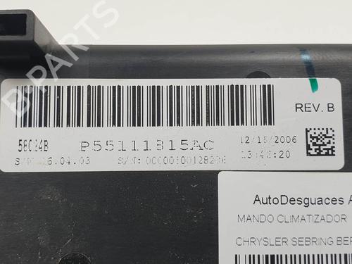 Climate control CHRYSLER SEBRING (JS) 2.0 CRD | BP9520154I5 - Image 2