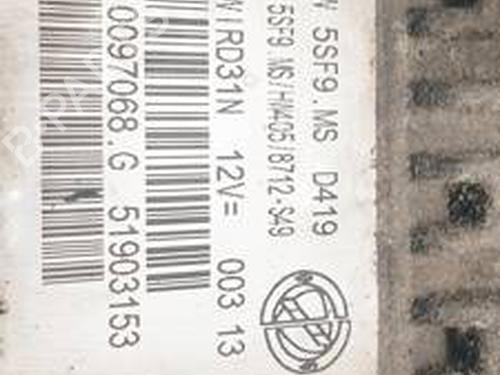 Engine control unit (ECU) FIAT 500 (312_) 1.2 (312AXA1A) | BP30896393M57