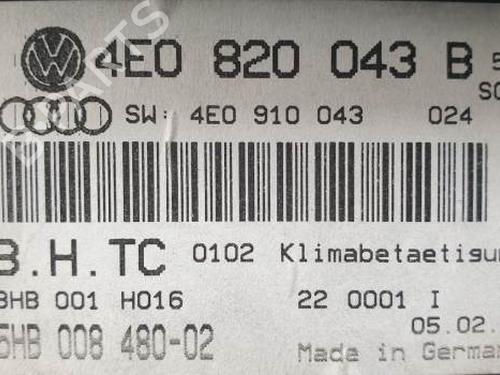Climate control AUDI A8 D3 (4E2, 4E8) 4.2 quattro | BP24933253I5 