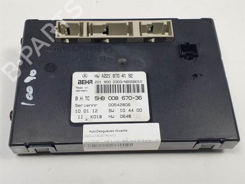 Used Electronic module MERCEDES-BENZ S-CLASS (W221, V221) S 350 BlueTec (221.026, 221.126) (258 hp) 11349439