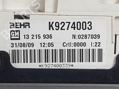 Climate control OPEL MERIVA A MPV (X03) 1.4 16V Twinport (E75) | BP12445557I5 