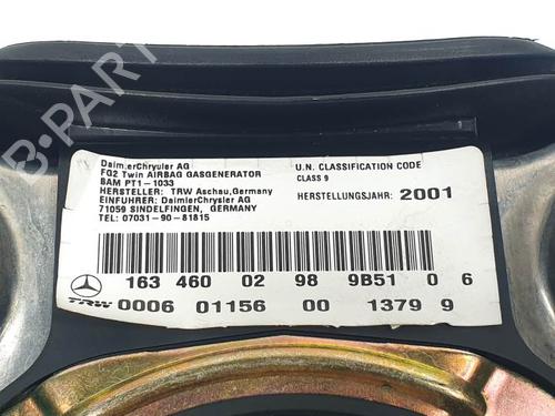 Driver airbag MERCEDES-BENZ M-CLASS (W163) ML 270 CDI (163.113) | BP24915742C9 