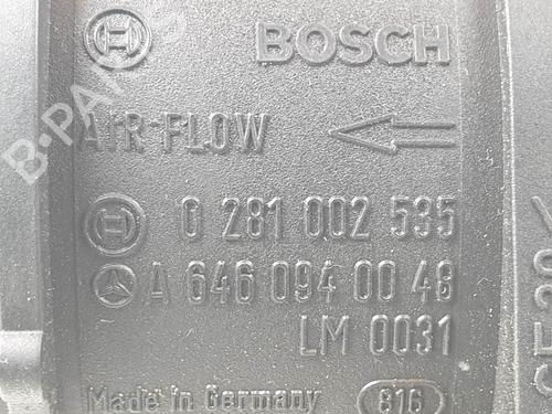 Mass air flow sensor MERCEDES-BENZ E-CLASS T-Model (S211) E 270 T CDI (211.216) | BP28061645M95 - Image 3