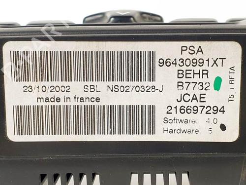 Climate control PEUGEOT 307 Break (3E) 2.0 HDI 110 | BP17701164I5 