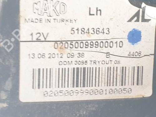 Left taillight FIAT PANDA VAN (312_, 519_) 1.2 LPG (312CXA1A) 51843643