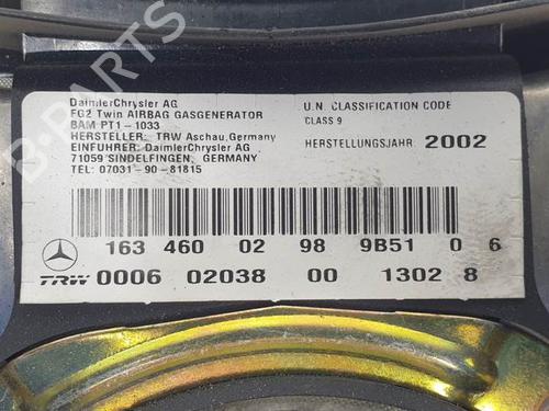 Driver airbag MERCEDES-BENZ M-CLASS (W163) ML 400 CDI (163.128) | BP16912250C9 