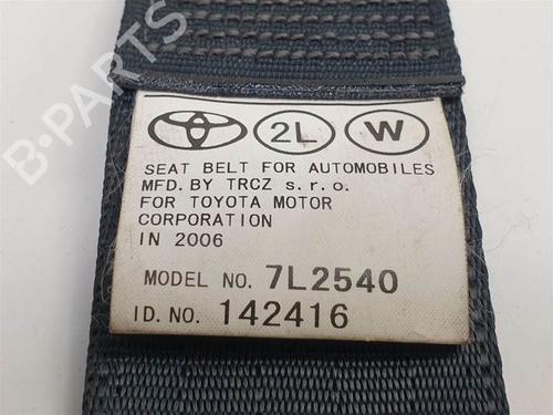 Rear left seatbelt TOYOTA COROLLA Verso (ZER_, ZZE12_, R1_) 2.2 D-4D (AUR10_, AUR10R) | BP10632587I29 