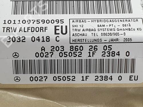 Right seat airbag MERCEDES-BENZ C-CLASS T-Model (S203) C 220 CDI (203.208) | BP6859180C14 