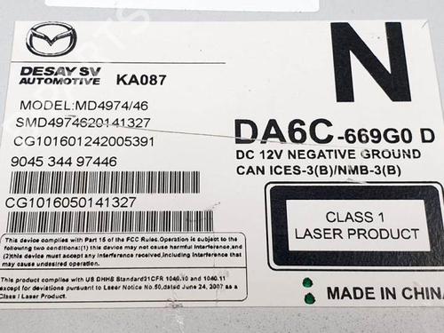 Radio MAZDA CX-3 (DK) 2.0 SKYACTIV-G (DK5W, DK6W) | BP17164775E6 