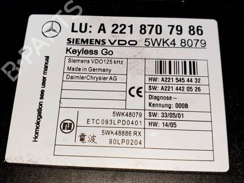 Electronic module MERCEDES-BENZ S-CLASS (W221, V221) S 320 CDI (221.022, 221.122) | BP16044822M83 