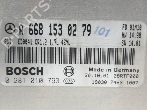 Engine control unit (ECU) MERCEDES-BENZ A-CLASS (W168) A 170 CDI (168.009, 168.109) | BP12391693M57 