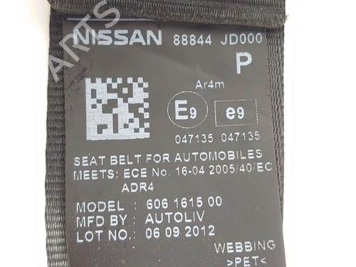 Rear left seatbelt NISSAN QASHQAI / QASHQAI +2 I (J10, NJ10, JJ10E) 1.5 dCi | BP8152362I29 