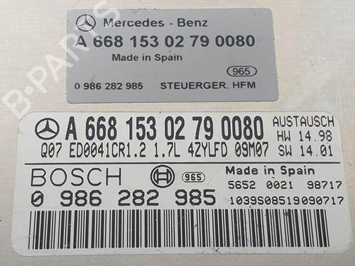 Engine control unit (ECU) MERCEDES-BENZ A-CLASS (W168) A 170 CDI (168.009, 168.109) | BP16541094M57 
