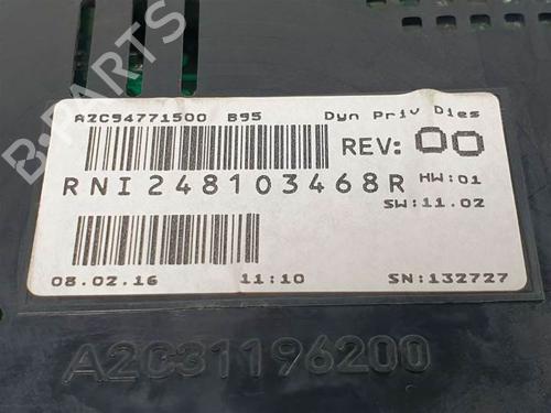 Instrument cluster RENAULT MEGANE III Hatchback (BZ0/1_, B3_) 1.5 dCi (BZ09, BZ0D, BZ1W, BZ29, BZ14) | BP10933555C47 