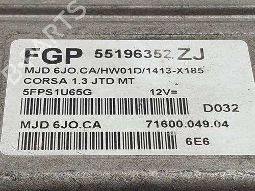 Engine control unit (ECU) OPEL CORSA C (X01) 1.3 CDTI (F08, F68) | BP39929720M57 - Image 4