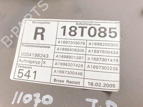 Rear right window mechanism MERCEDES-BENZ A-CLASS (W169) A 200 CDI (169.008, 169.308) | BP12376658C25 