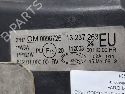 Left headlight OPEL CORSA C (X01) 1.3 CDTI (F08, F68) | BP39929173C28 - Image 5