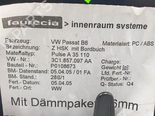 Glove box VW PASSAT B6 (3C2) 1.9 TDI | BP25590743C95  - Image 5