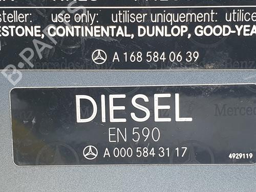 Fuel flap MERCEDES-BENZ A-CLASS (W168) A 170 CDI (168.009, 168.109) | BP16538738C131 
