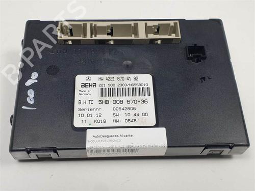 Used Electronic module Electronic module MERCEDES-BENZ S-CLASS (W221, V221) S 350 BlueTec (221.026, 221.126) (258 hp) 11349439 11349439