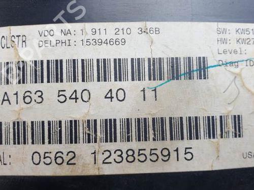 Instrument cluster MERCEDES-BENZ M-CLASS (W163) ML 270 CDI (163.113) | BP24914798C47 