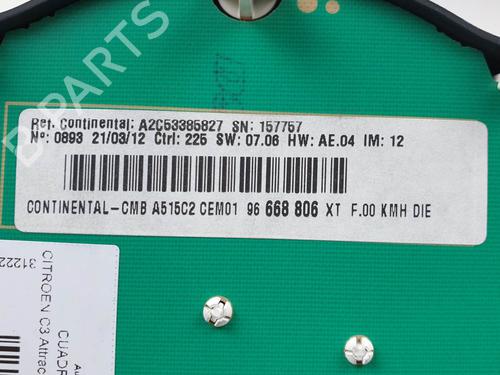 Instrument cluster CITROËN C3 II (SC_) 1.4 HDi 70 (SC8HZC, SC8HR0, SC8HP4) | BP28027562C47 - Image 5