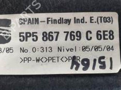 Rear parcel shelf SEAT TOLEDO III (5P2) 1.6 | BP25117400C85 