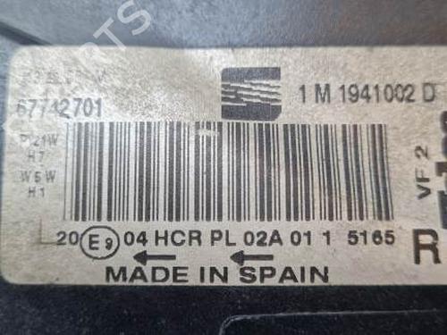 Right headlight SEAT LEON (1M1) 1.9 TDI | BP28333260C29