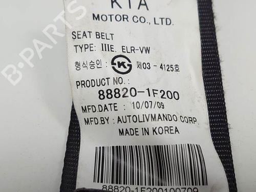 Front right seatbelt KIA SPORTAGE II (JE_, KM_) 2.0 CRDi 4WD | BP8731681I25 