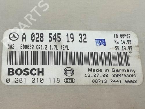 Engine control unit (ECU) MERCEDES-BENZ A-CLASS (W168) A 170 CDI (168.008) | BP12368242M57 